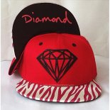 Gorra Plana Diamond Snapbacks Rojo Negro