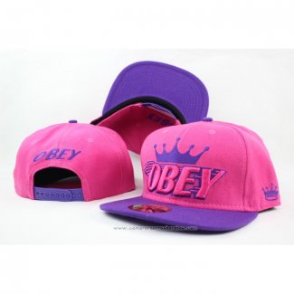 Gorra Plana OBEY Classic 3D With Tags Rosa Fucsia