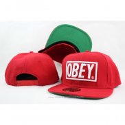 Gorra Plana OBEY Classic 3D With Tags Blanco Rojo