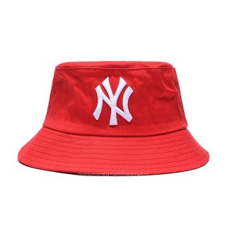 Sombrero Pescador New York Yankees Blanco Rojo