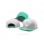 Gorra Plana Diamond Snapbacks Blanco Gris Verde
