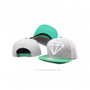 Gorra Plana Diamond Snapbacks Blanco Gris Verde