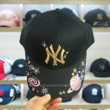 Gorra Beisbol New York Yankees 9Forty Dolado Negro Estrellada