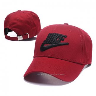 Gorra Beisbol Nike NEgro Rojo